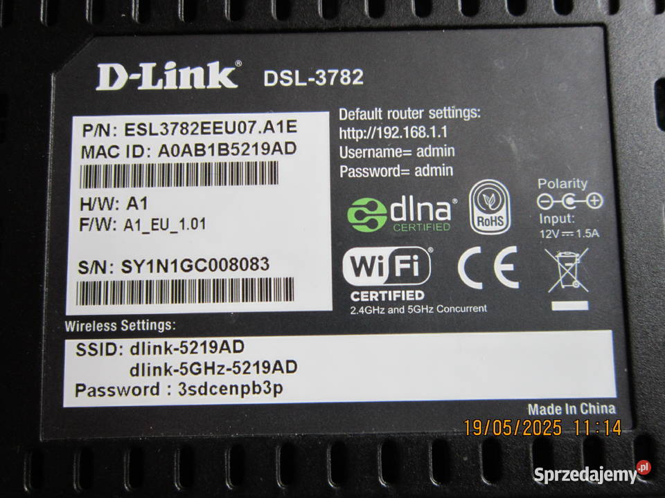 Router DLINK DSL3782 24 5 GHz Warszawa
