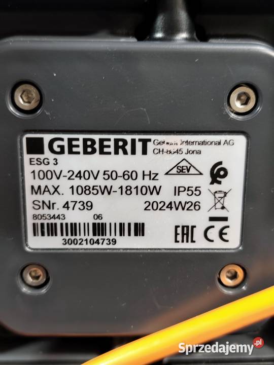 Geberit ESG 3 Profesjonalna Zgrzewarka Poddębice sprzedam