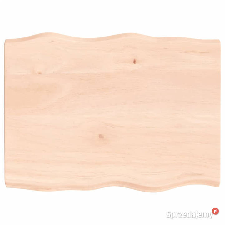 Blat stołu 80x60x24 surowy lity dąb naturalną Warszawa