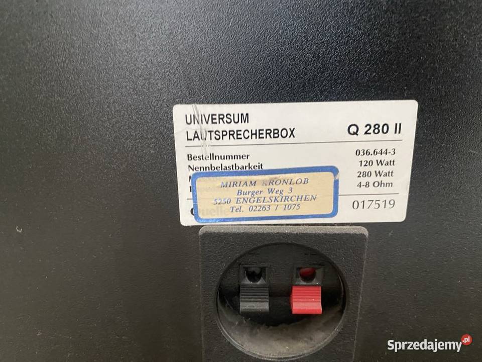 kolumny universum Q 280 II z maskownicami Ostrów Wielkopolski