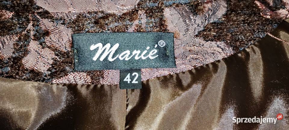 Luksusowy Żakardowy Żakiet MARIE Toruń 42 Gruba Wąbrzeźno sprzedam