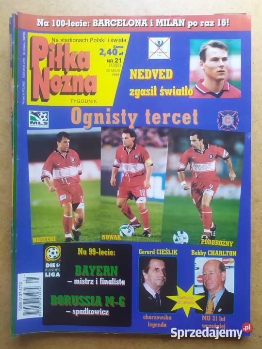 Tygodnik Piłka Nożna rocznik 1999 kompletny Czasopisma Łódź