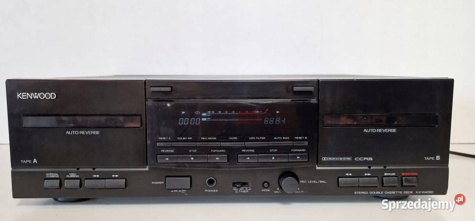 Kenwood magnetofon dwukasetowy KX W 4080 KXW4080 Elektronika Międzychód