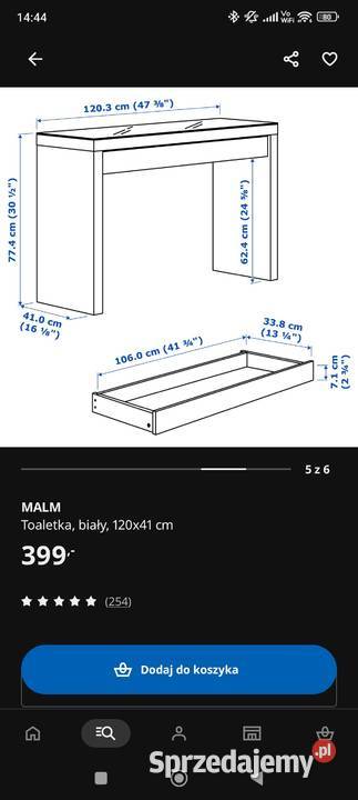 Sprzedam toaletkę IKEA z krzesłem Toaletki Lublin sprzedam
