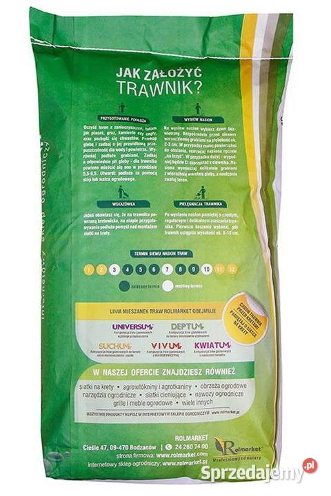 TRAWA Mieszanka PARKUM 5 cienia zacienione Pozostałe mazowieckie Cieśle
