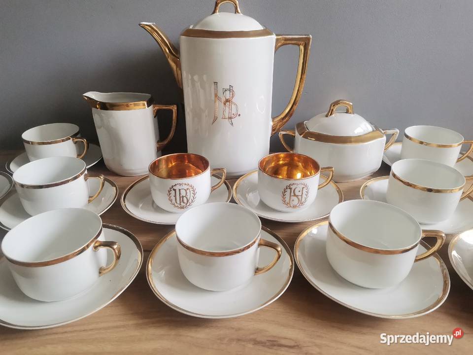 Stary przedwojenny serwis kawowy porcelana Katowice
