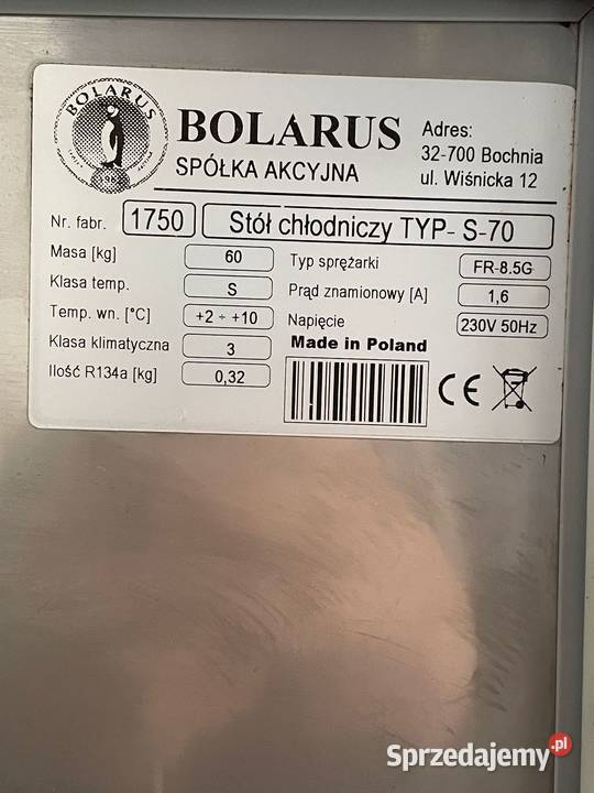 Sprzedam stół chłodniczy Lublin Gastronomia lubelskie Kozubszczyzna