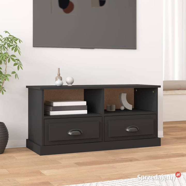 Szafka pod TV czarna 93x355x45 materiał Warszawa