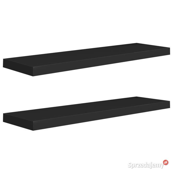 Półki ścienne 2 czarne 90x235x38 MDF WM323839 Półki