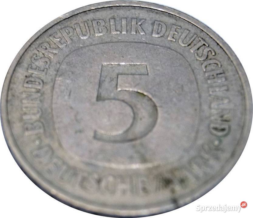 MONETA NIEMCY RFN 5 MARK 1976 MIEDŹNIKIEL Zielona Góra