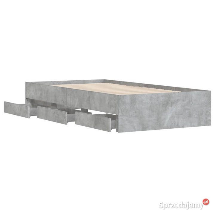 Rama łóżka z szufladami szarość betonu 90x200 203cm Łóżka Warszawa