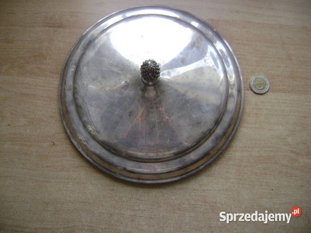 Starocie z PRL Naczynia posrebrzane Pokrywka The