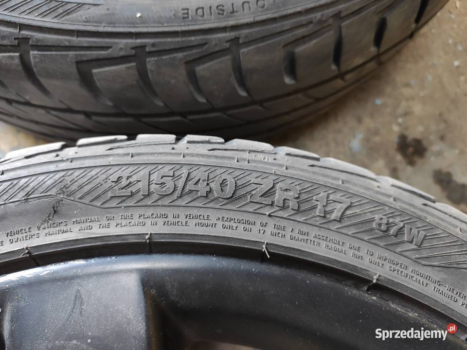 Alufelgi 17 4x100 z oponami 21540 ET 35 75J Raszyn
