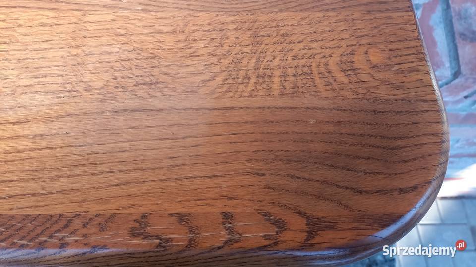 Gazetnik dębowy drewniany Stolik stojak na Gawroniec