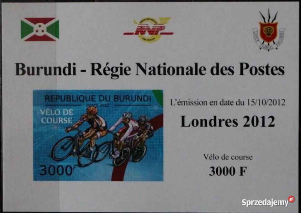 Burundi Londyn 2012 r Antyki, Sztuka, Kolekcje Oborniki