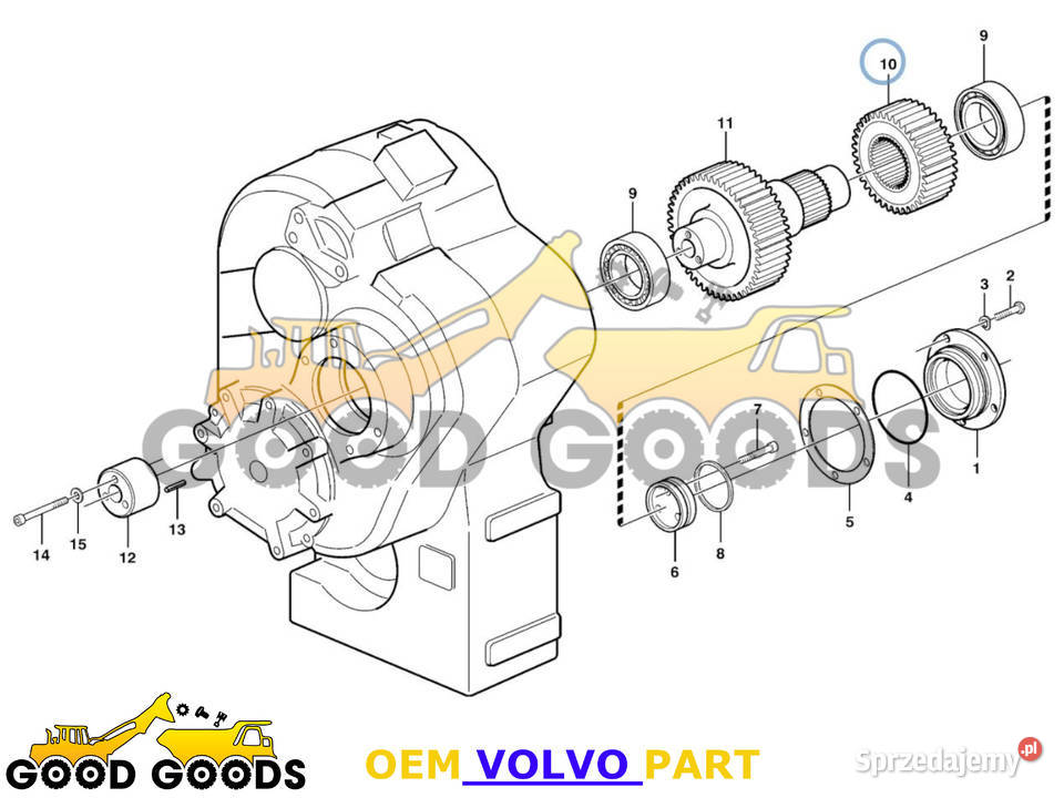 VOLVO KOŁO ZĘBATE 11145827 OEM Części do maszyn budowlanych Władysławów