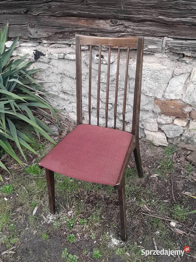 Stare krzesło PRL patyczak zabytek retro vintage Meble Dąbrowa Górnicza