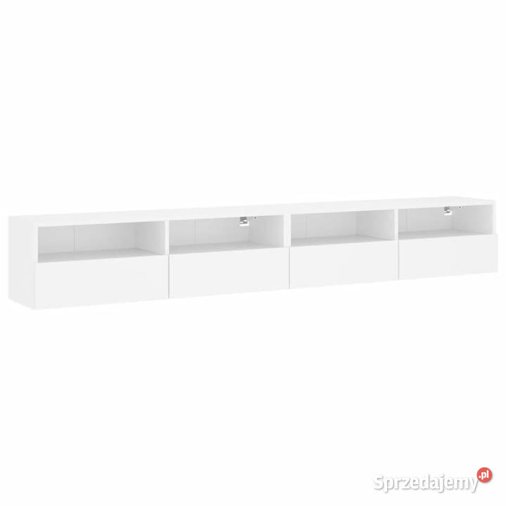Ścienne szafki TV 2 białe 100x30x30 WM836883 RTV Szafki Warszawa sprzedam