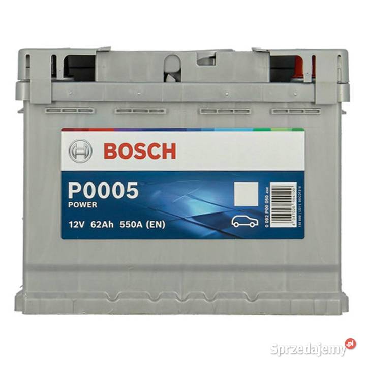 Akumulator Bosch 62Ah 550A EN P0005 PRAWY PLUS Lubin