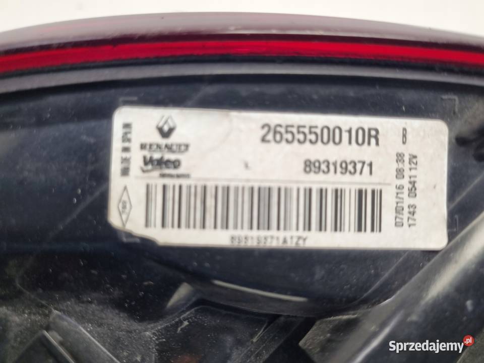 Renault Megane III kombi TYLNIA TYLNA LAMPA LEWA lubelskie Janów sprzedam