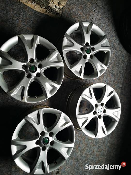 Oryginalne alufelgi skoda aluminiowe 5x112 et54 Kalisz