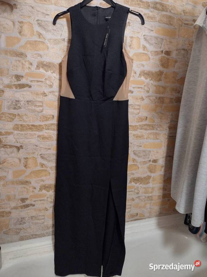 36S RIVER ISLAND Długa CZARNA SUKIENKA bez rękawa małopolskie Kraków