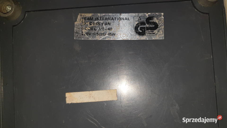 Stary wentylator biurkowy TEAM INTERNATIONAL 12 AGD drobne AGD drobne