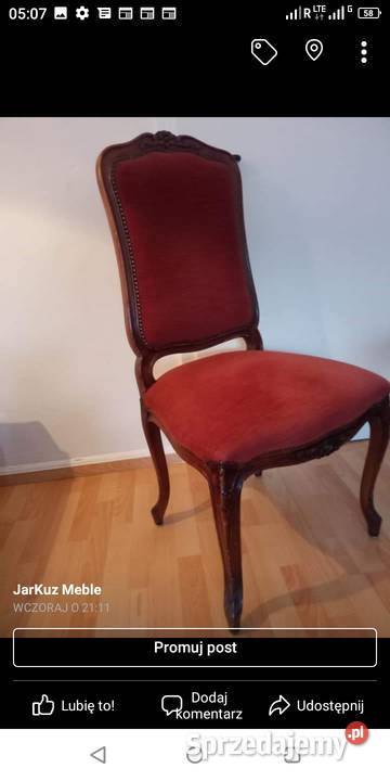 Krzesło sprzedam Borówno