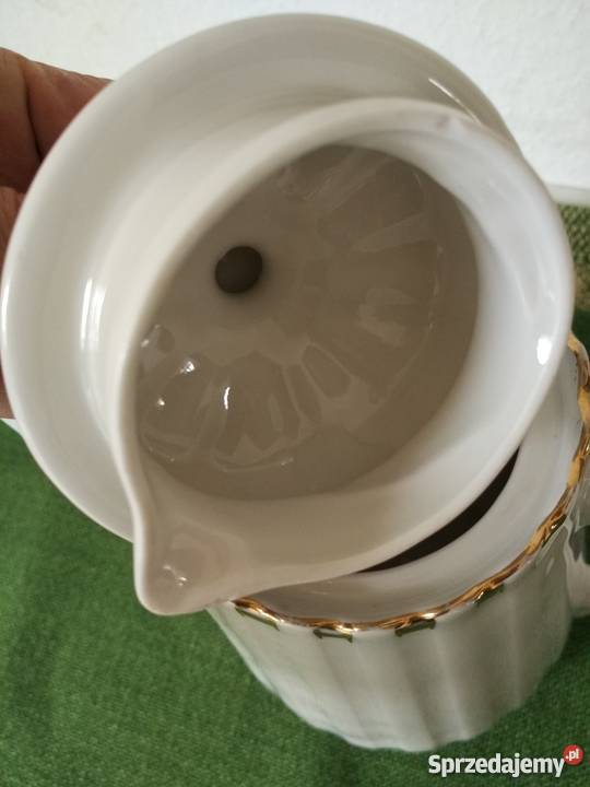 Duży dzbanek Askania Gold porcelana Porcelana i szkło Ropa
