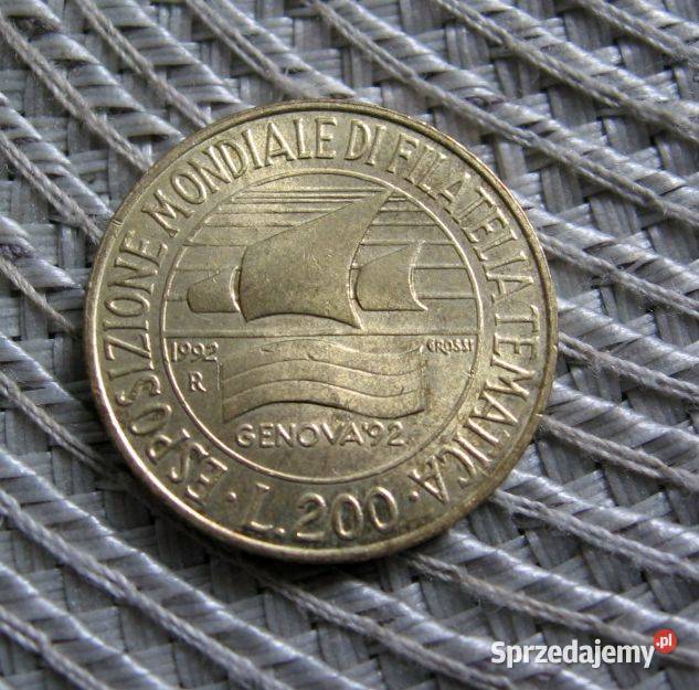 Włochy 200 Lirów 1992r Ładna Numizmatyka Kalisz