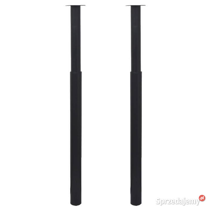 Teleskopowe nogi stołowe 2 czarne 710 mm1100 mm mazowieckie Warszawa
