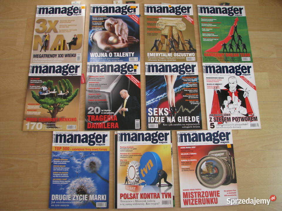 Manager Magazin miesięcznik 2005r 2006r 2007r małopolskie Brzegi