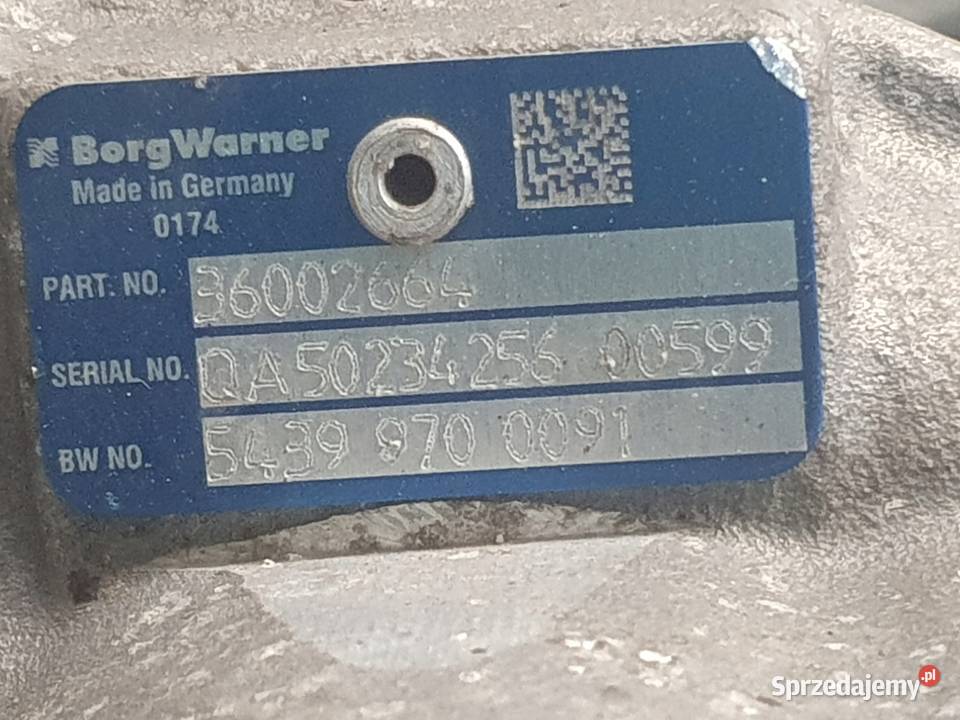 TURBOSPRĘŻARKA Volvo V60 XC60 S80 II 24 D5 turbo osobowe