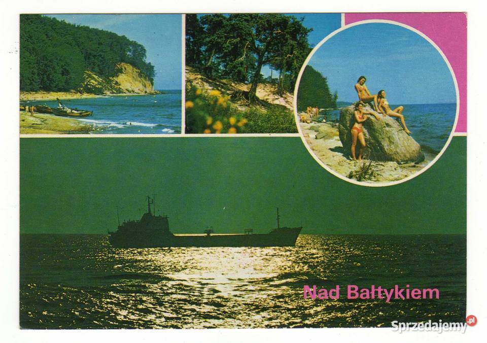 MORZE BAŁTYCKIE BAŁTYKIEM POCZTÓWKA Antyki, Sztuka, Kolekcje Krynki sprzedam