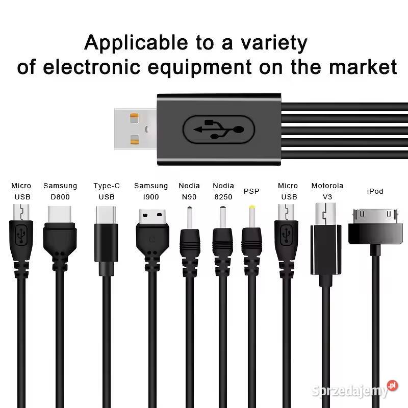 Kabel USB do ładowania wiele końcówek różnych Kraków