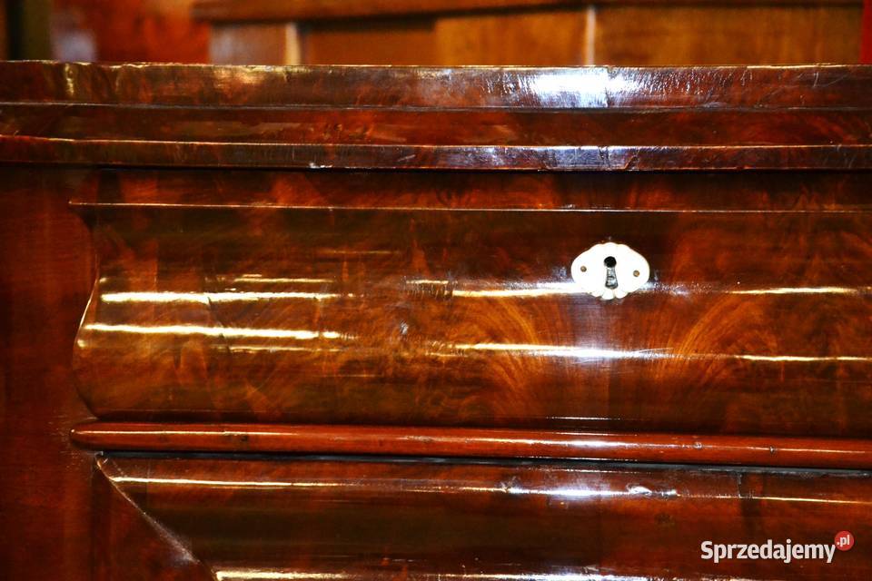 Witryna narożna kątnik biedermeier lata mazowieckie Bronisze