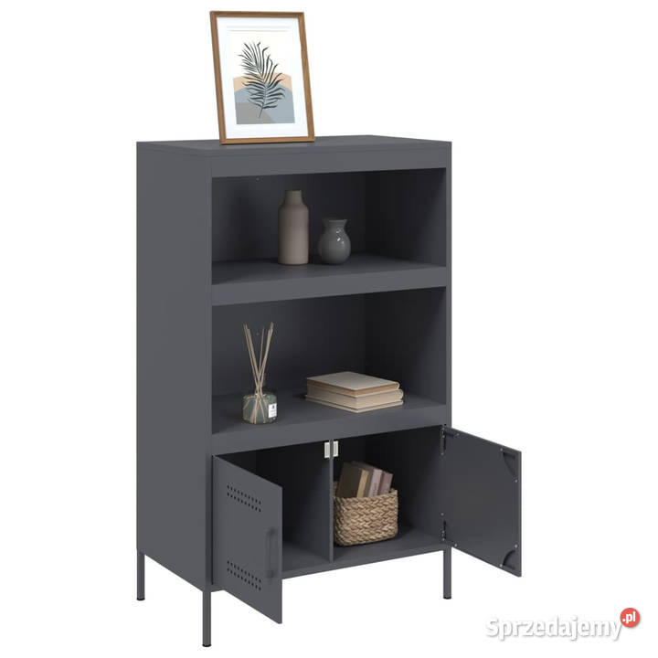 Szafka antracytowa 68x39x113 stal WM842972 Warszawa