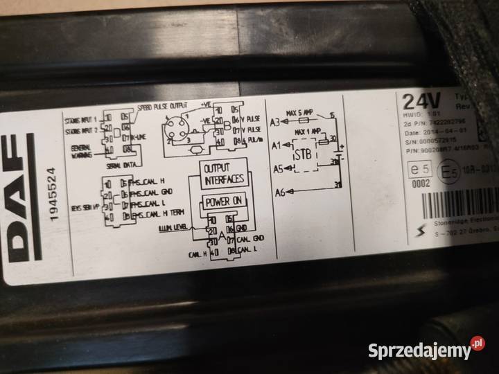 DAF XF 106 TACHOGRAF STONERIDGE opolskie Zielęcice