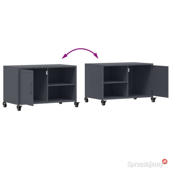 Szafka RTV antracytowa 68x39x435 stal WM846670 Warszawa