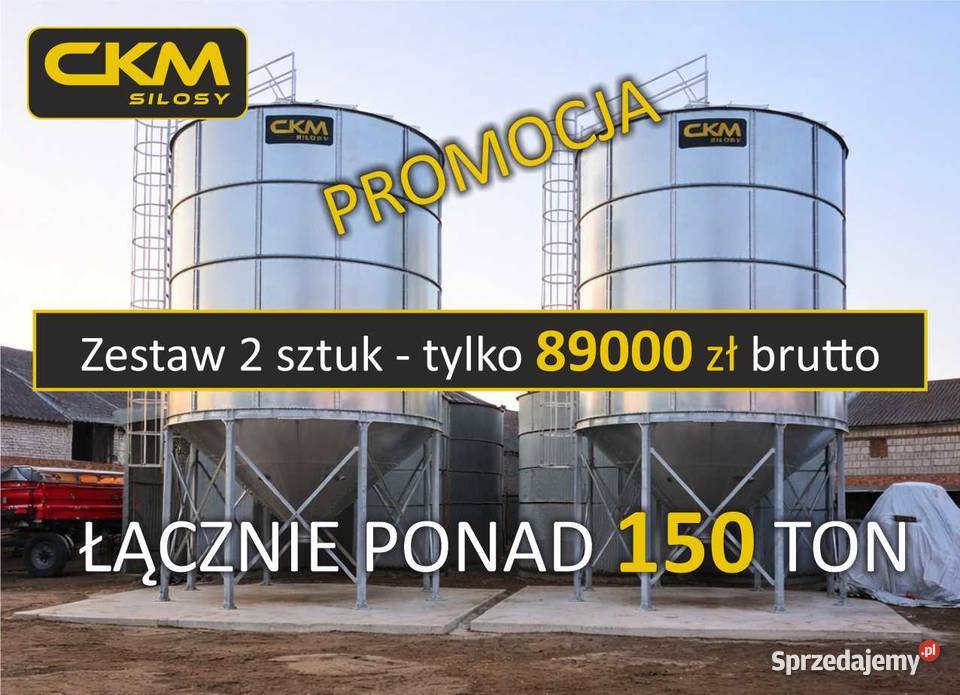 Dwa silosy duża pojemność 150 ton wyprzedaż Zbiorniki Poznań