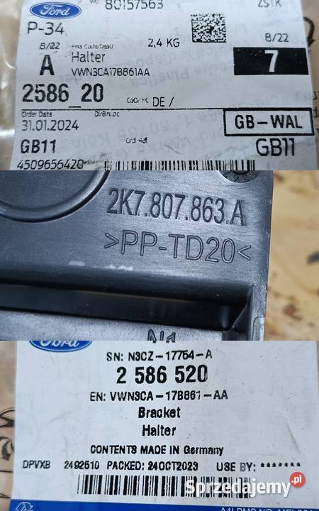 VW CADDY FORD TRANSIT ŚLIZG MOCOWANIE ABSORBER osobowe Pleszew