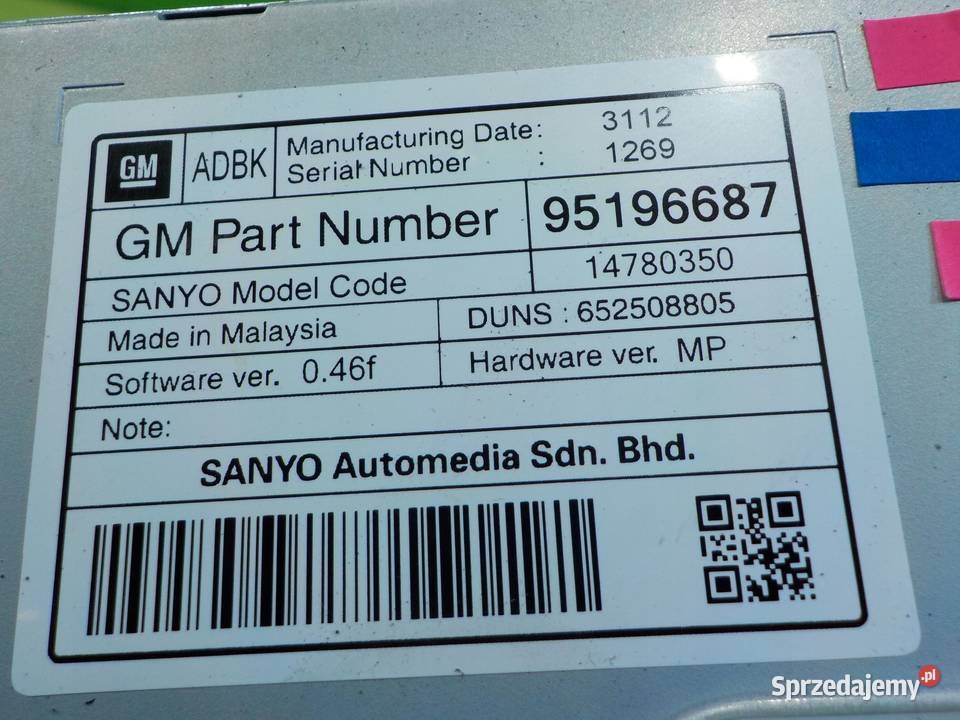 OPEL MOKKA A I 16 B 13r 5D wyswietlacz 95196687 Suków sprzedam