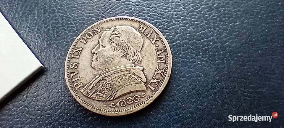 Stare monety 1 lir 1866 Włochy srebro Lesko