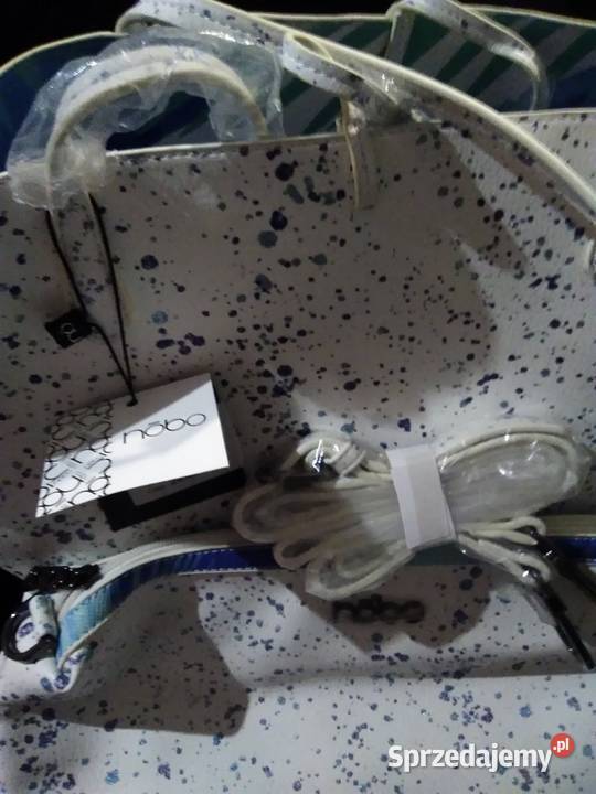 NOBO TOREBKA SHOPPER BIAŁA NIEBIESKA WKŁAD A4 Zestaw  pomorskie Słupsk