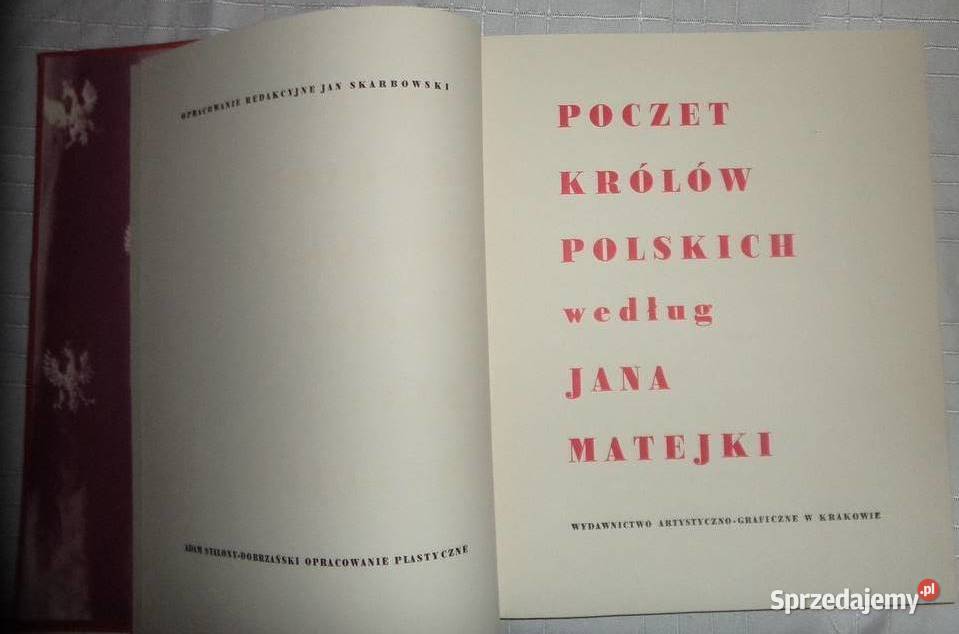 Poczet królów polskich Jan Matejko 1961 nowa Rzeszów sprzedam
