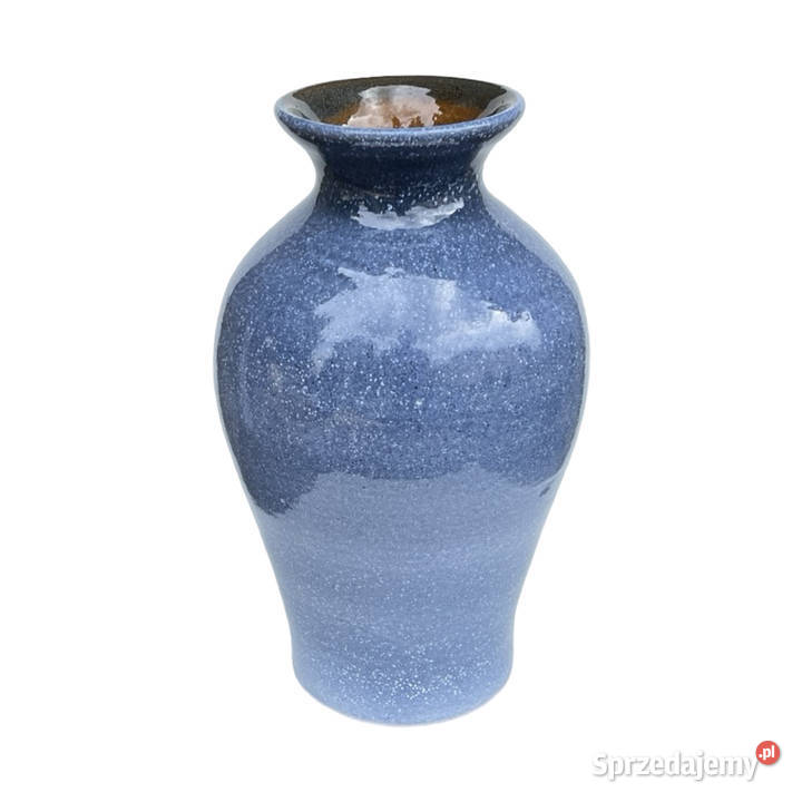 Wazon ceramiczny vintage niebieski szkliwienie Warszawa