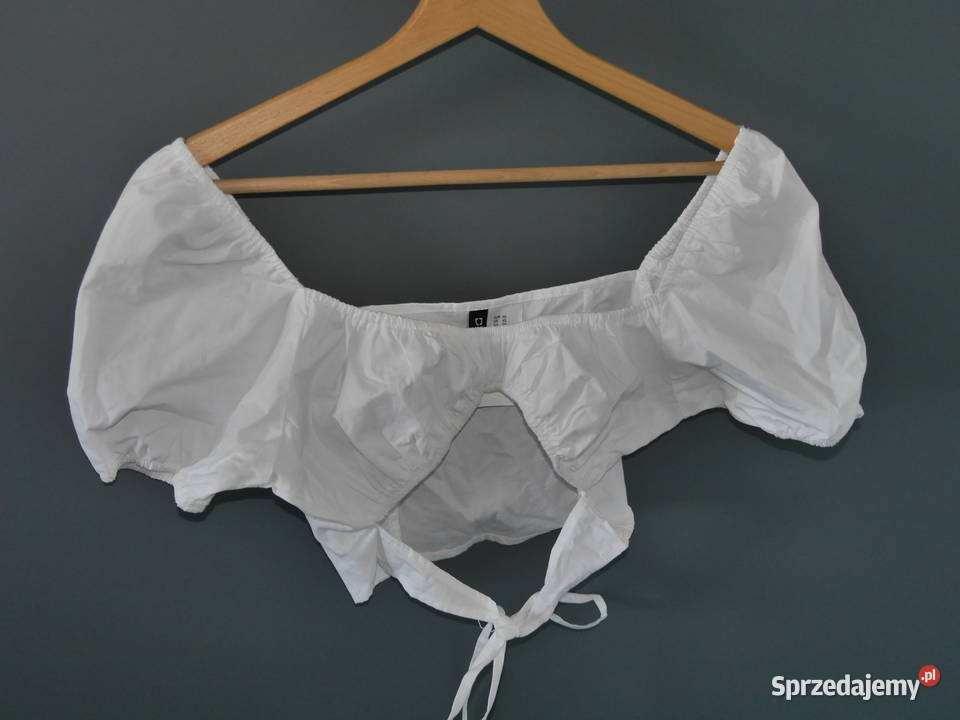 HM świetna bluzka dekolt wiązanie nowa 34 XS Moda i Styl dolnośląskie sprzedam