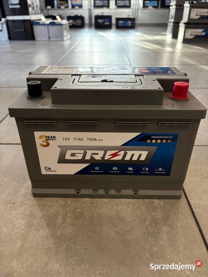 Akumulator 77Ah 750A GROM Premium Augustów