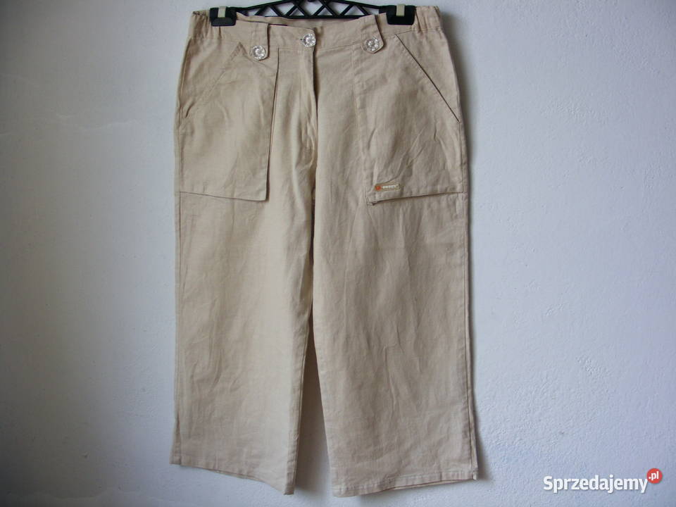 Spodnie beżowe rybaczki R 40