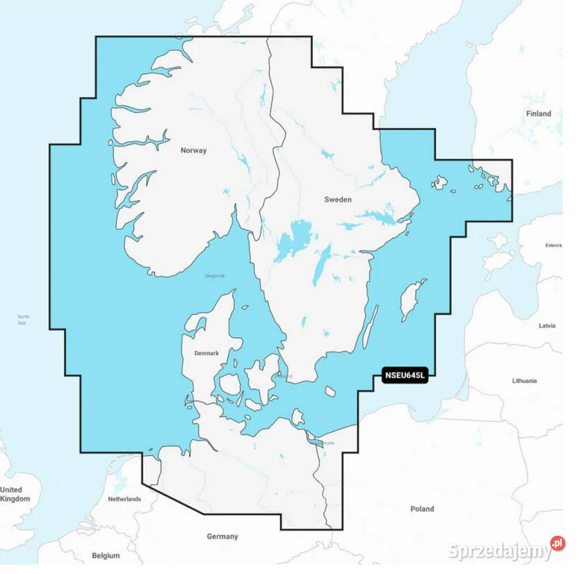 Mapa Navionics NAEU645L Skagerrak i Kattegat Żeglarstwo wielkopolskie